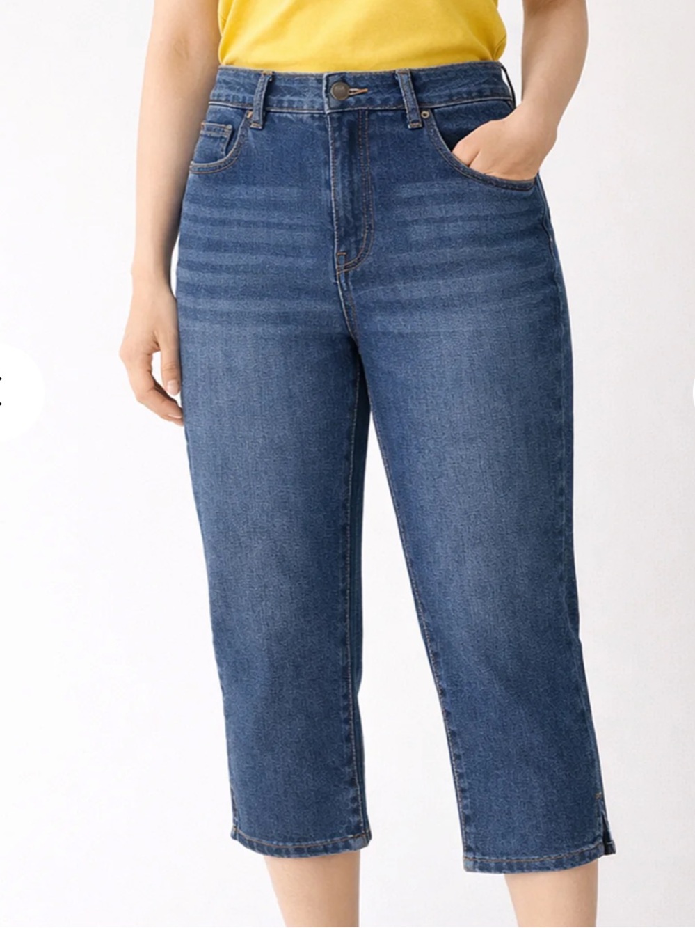 NWT d. jeans Cropped Pedal Pusher Jeans - Medium Blue Size 8